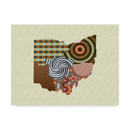 Lanre Adefioye 'Ohio State Map' Canvas Art,18x24